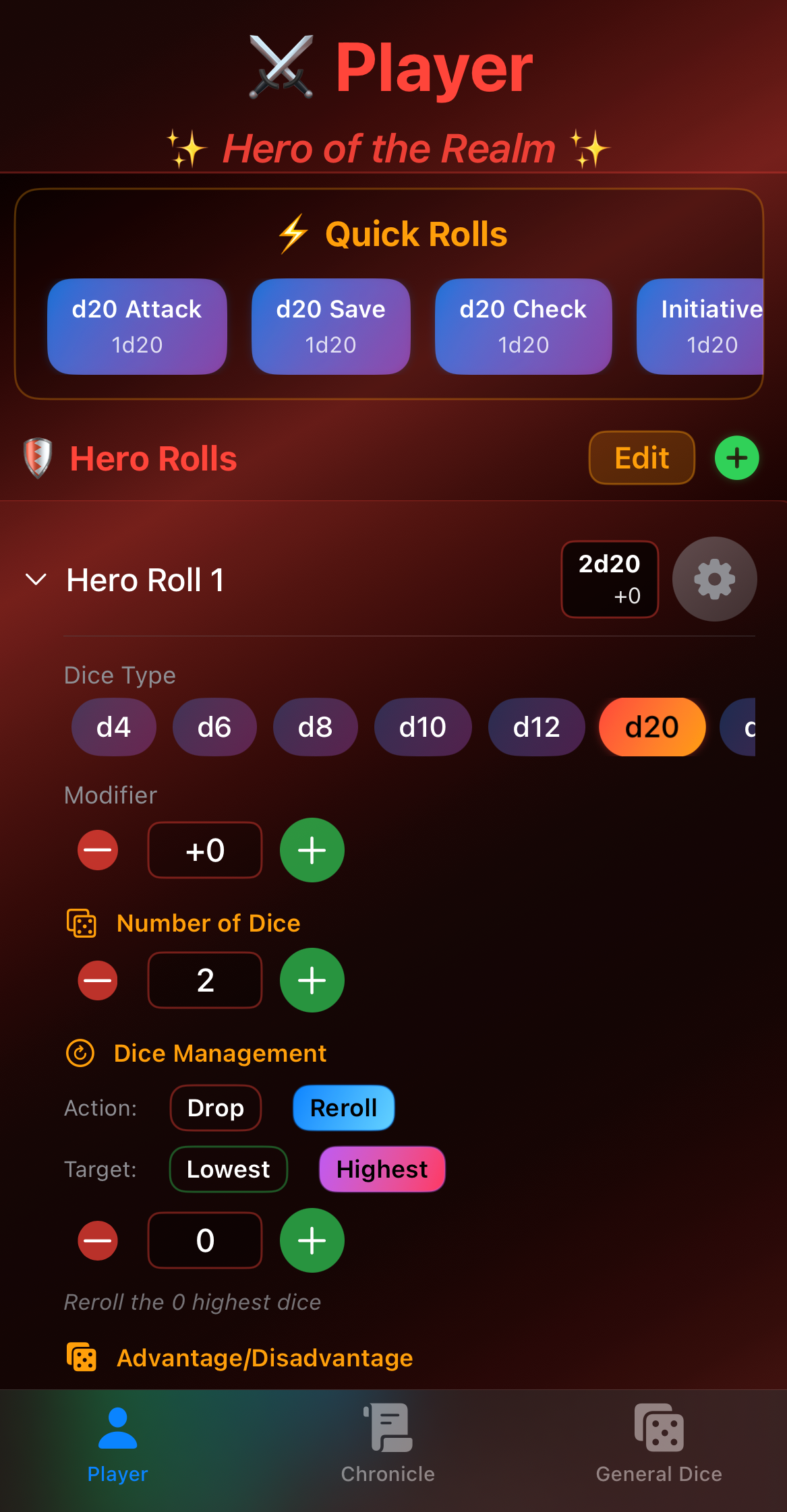 Legend Roller — Player view