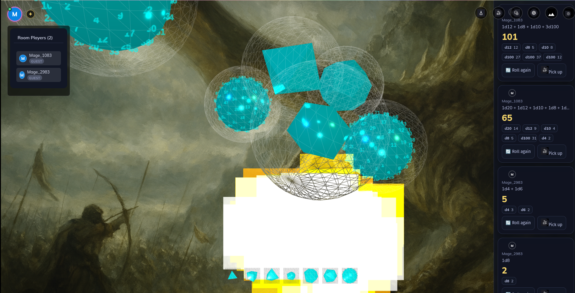 Dice.DiceRollerDnD.com screenshot