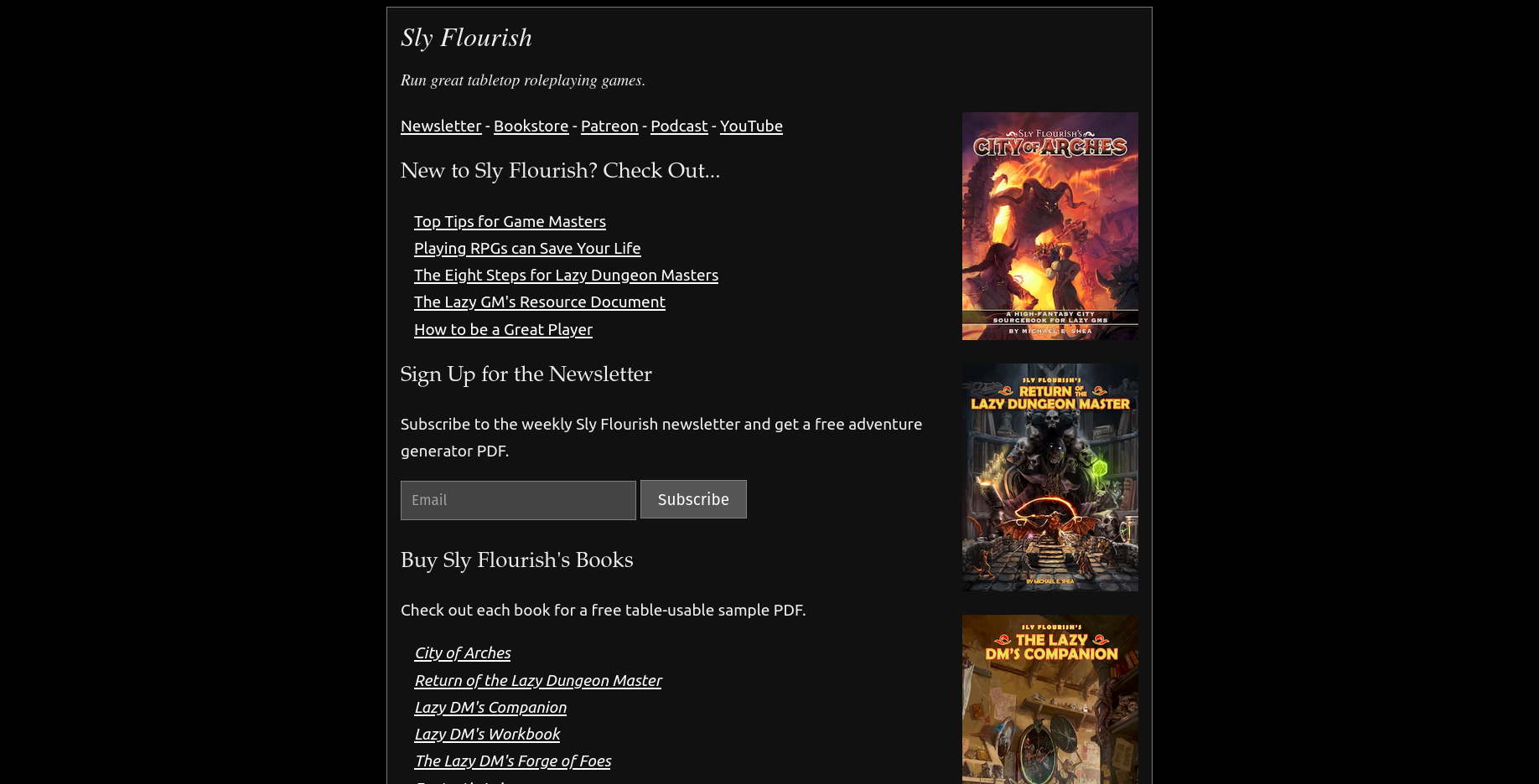 Sly Flourish screenshot