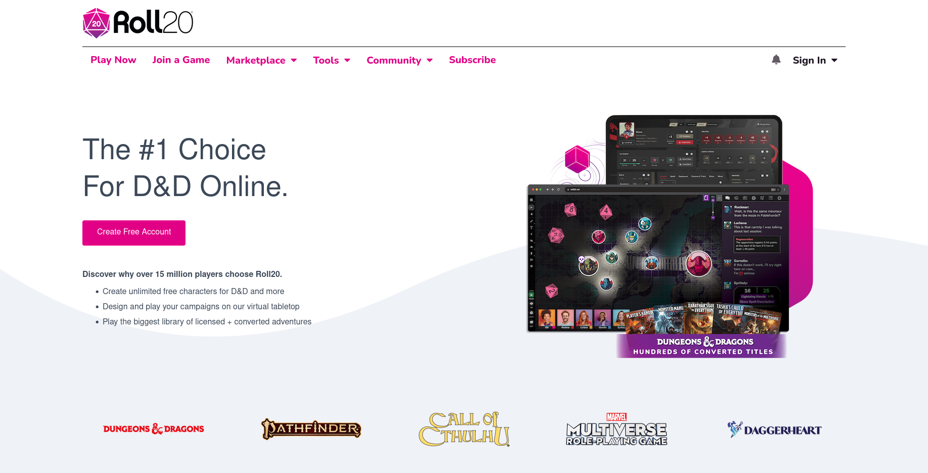Roll20 screenshot
